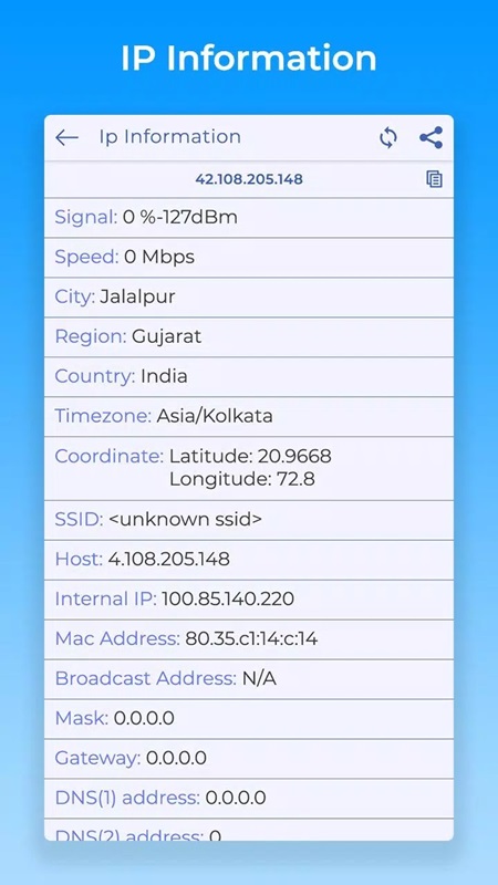 Take full control of IP information in Block WiFi & IP Tools MOD APK