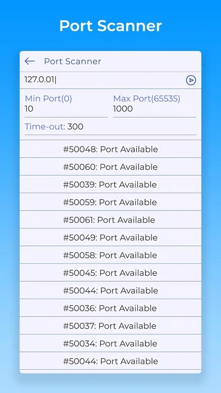 Scan for open ports on connected devices in Block WiFi & IP Tools MOD APK