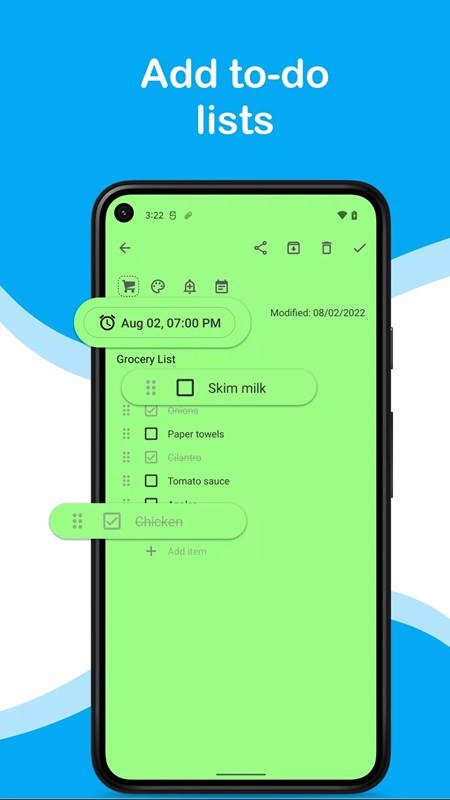 Feel free to create more lists of notes to do in Floating Notes MOD APK