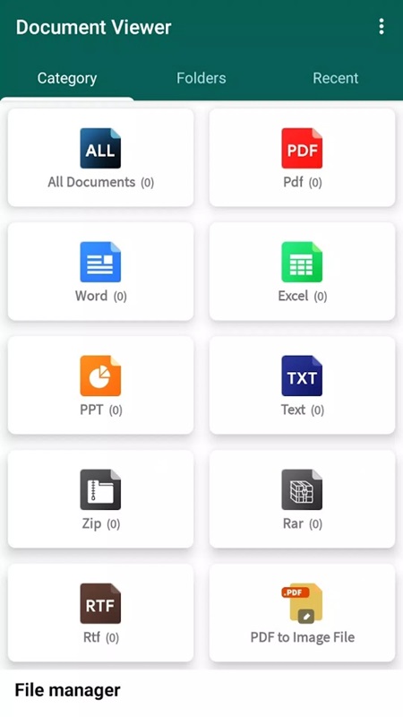 Divide different formats into appropriate folders in Office Reader MOD APK