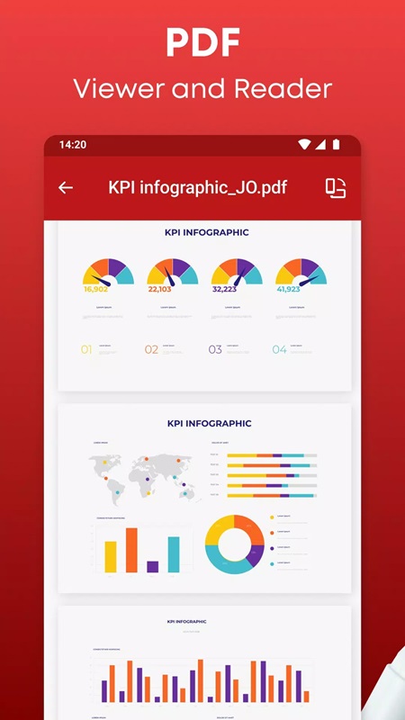 Convert different formats to PDF format in Office Reader MOD APK