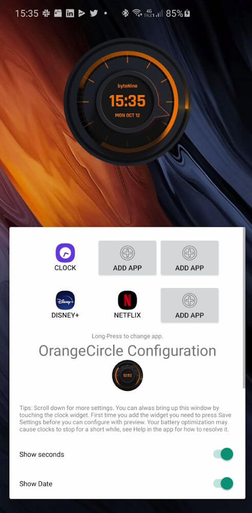 Android Clock Widgets