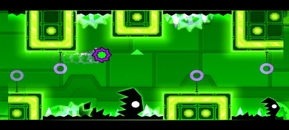 Each dungeon features a new theme in Geometry Dash Meltdown MOD APK