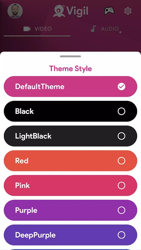 Choose your favorite themes to change the interface in Vigil MOD APK