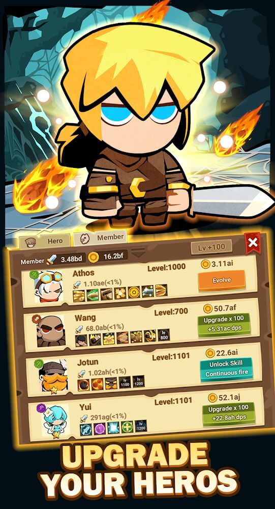 Tap Dungeon Hero:Idle Infinity RPG Game