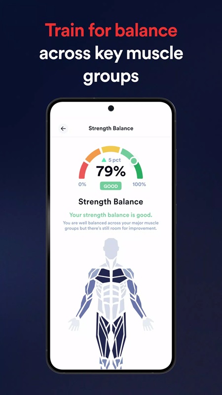 Track your health metrics during your workouts in Caliber Strength Training MOD APK