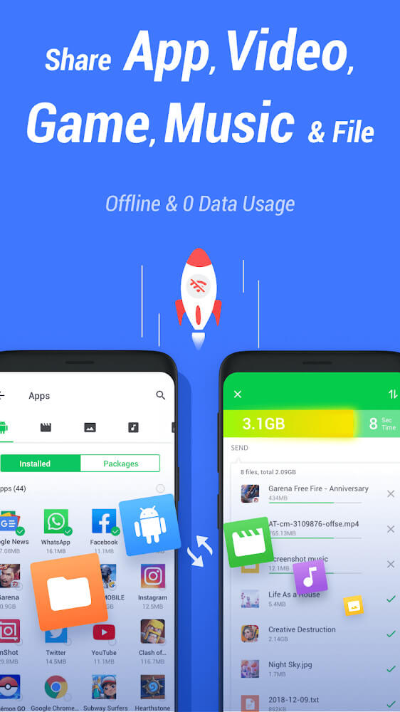 InShare – Share Apps & File Transfer