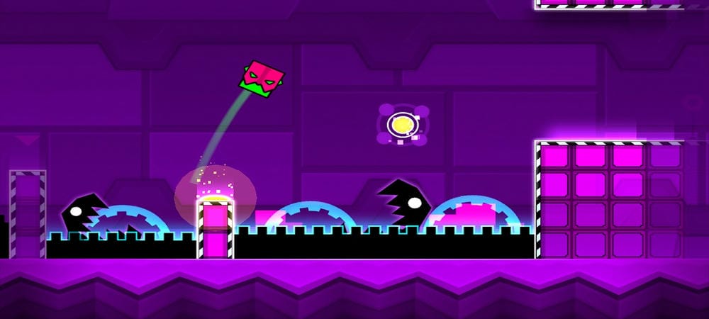 Overcome dangerous obstacles in Geometry Dash Meltdown MOD APK