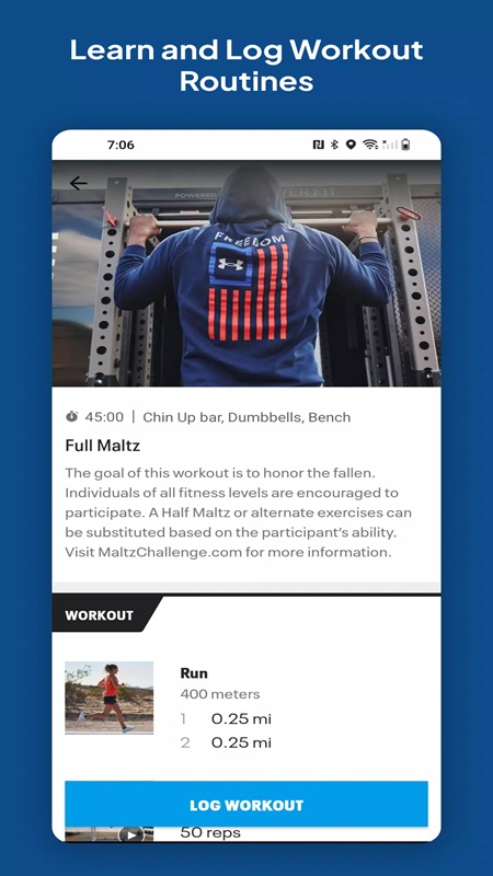 Search and select exercises that suit your needs in Map My Fitness MOD APK