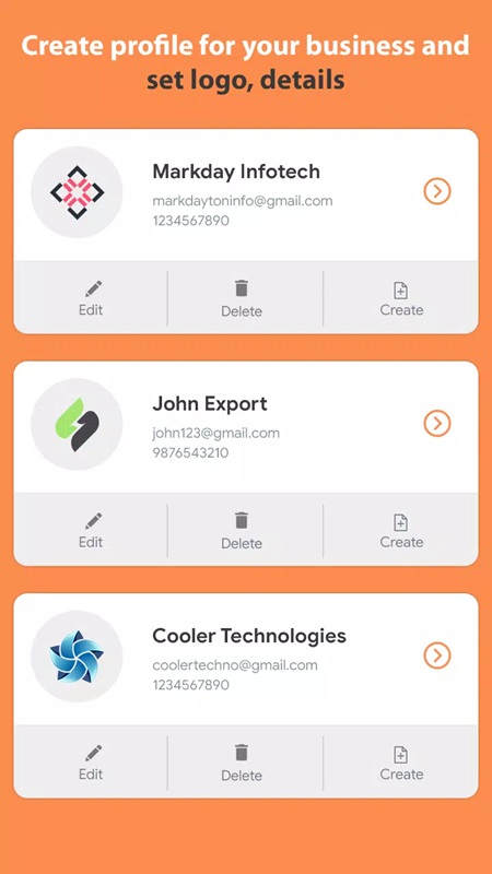 Create a business profile and set a logo in Professional Letterhead Maker MOD APK
