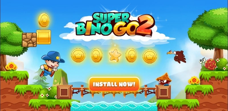 Download Super Bino 2 MOD APK 2.1.7 (Menu/Add 10k Coins)