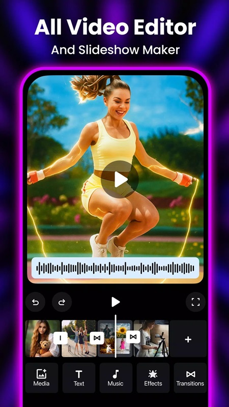 Easily add and edit multiple videos in Templix MOD APK