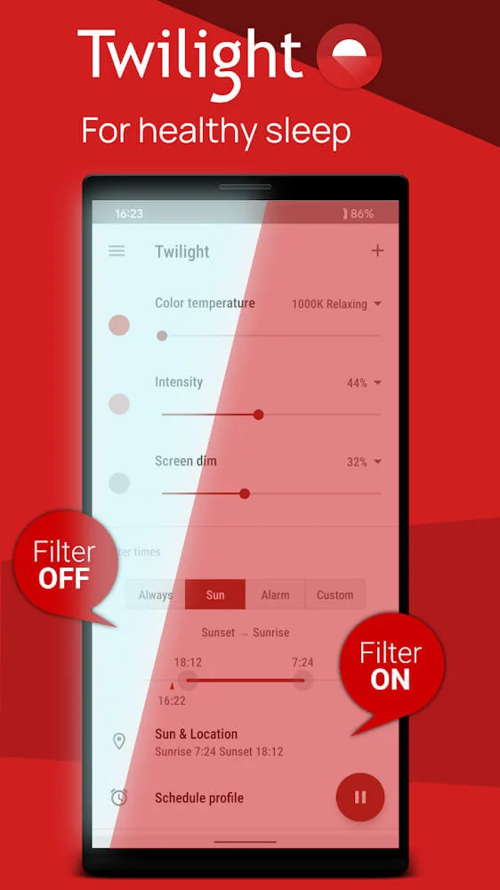 Twilight Blue light filter apk