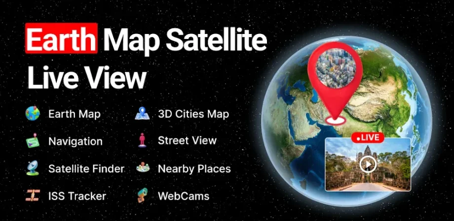 Earth Map Satellite Live View v1.1.0.59 MOD APK (Premium Unlocked)