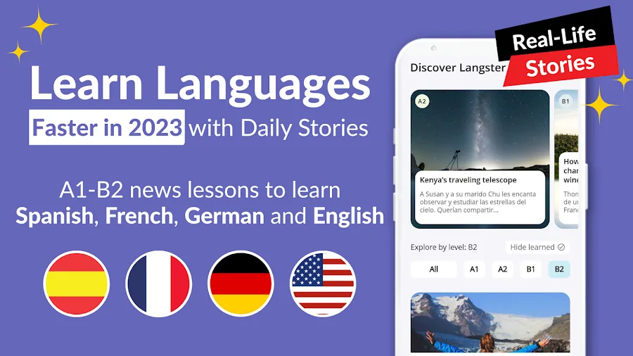 Readle (ex—Langster) Languages v3.9.2 MOD APK (Premium Unlocked)